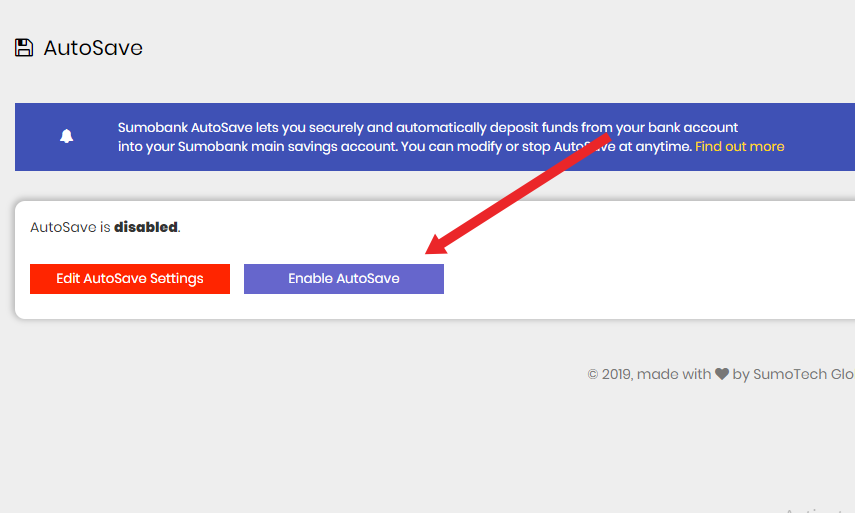 How to Disable AutoSave On Sumobank