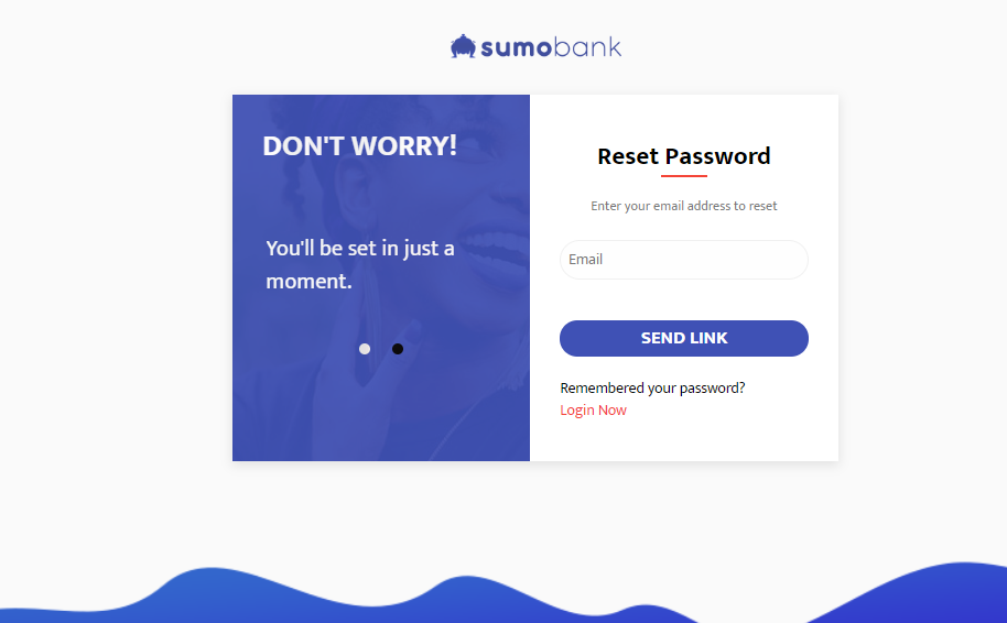reset account password on sumobank