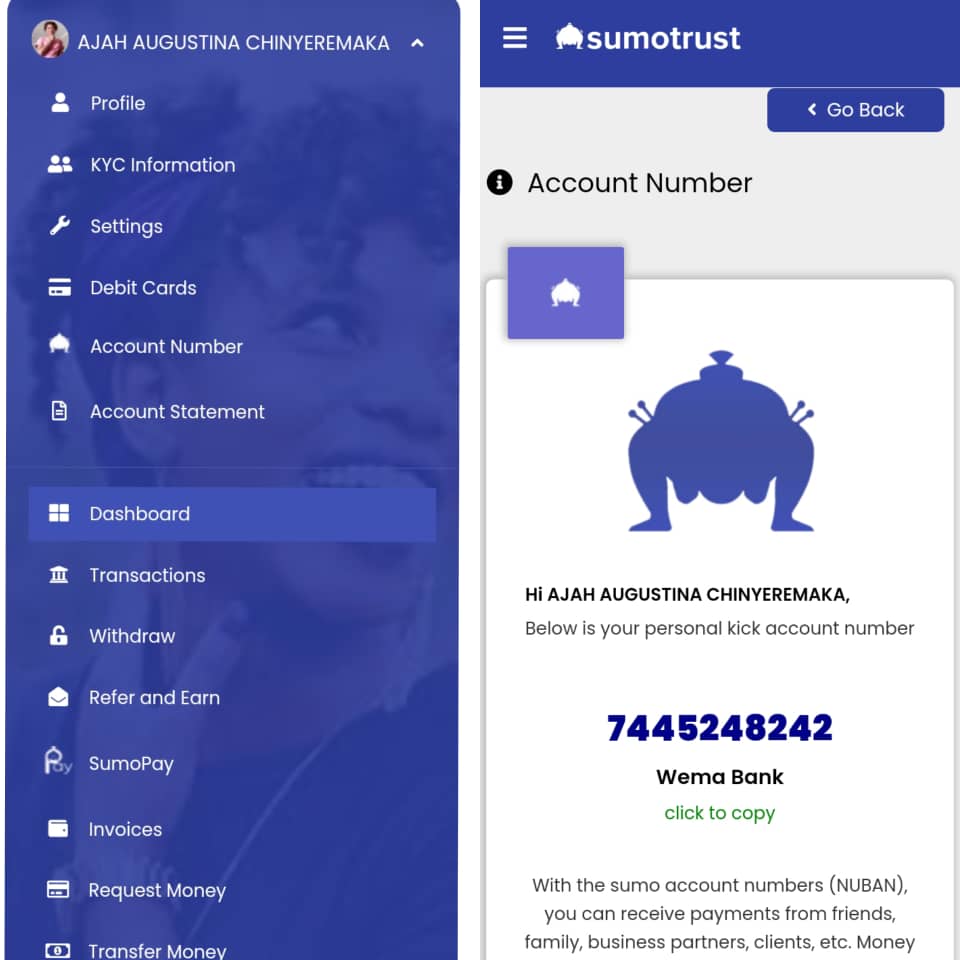 How to Make Deposit on SumoTrust Using Kick Account Number