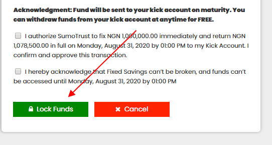 how to make fix deposit on sumotrust
